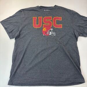 Trojan‎ USC Trojans Football Helmet Graphic T-Shirt Gray Mens Size XL